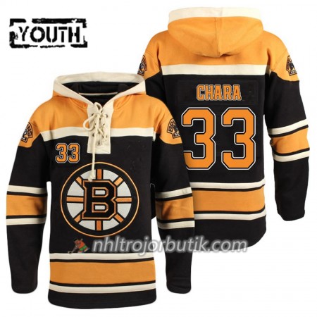 Barn Ishockey Boston Bruins Zdeno Chara 33 Svart Sawyer Hooded Sweatshirt